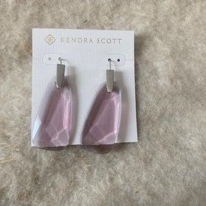 Kendra Scott Maize Dangle Earrings In Violet Glass & Rhodium